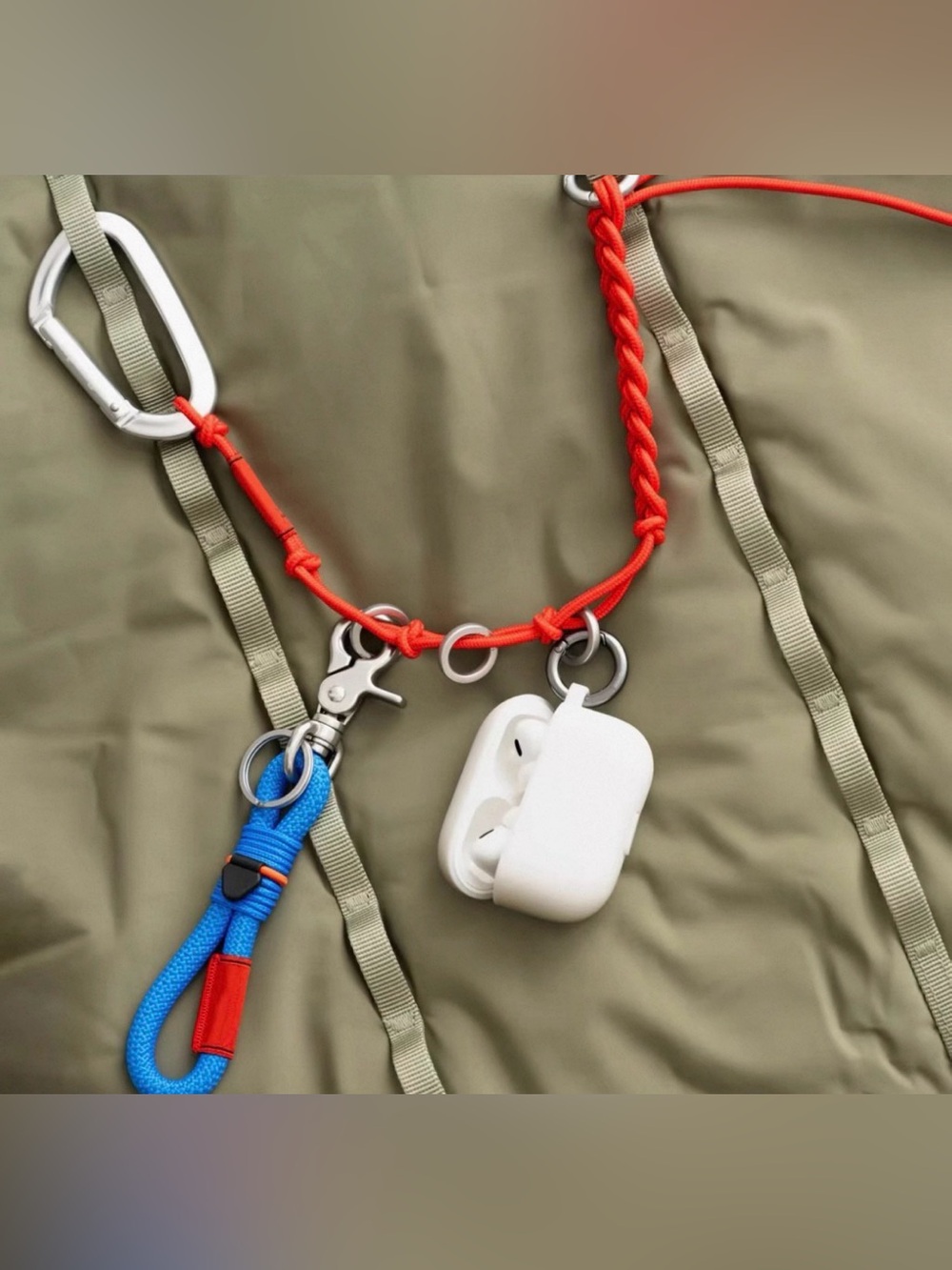 Braided Keychain - Red